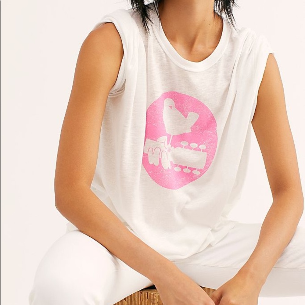 Free people clarity ringer woodstock tee M